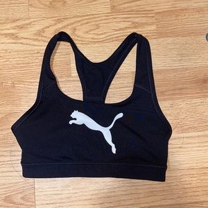 Black Puma Sports Bra. Size Extra Small